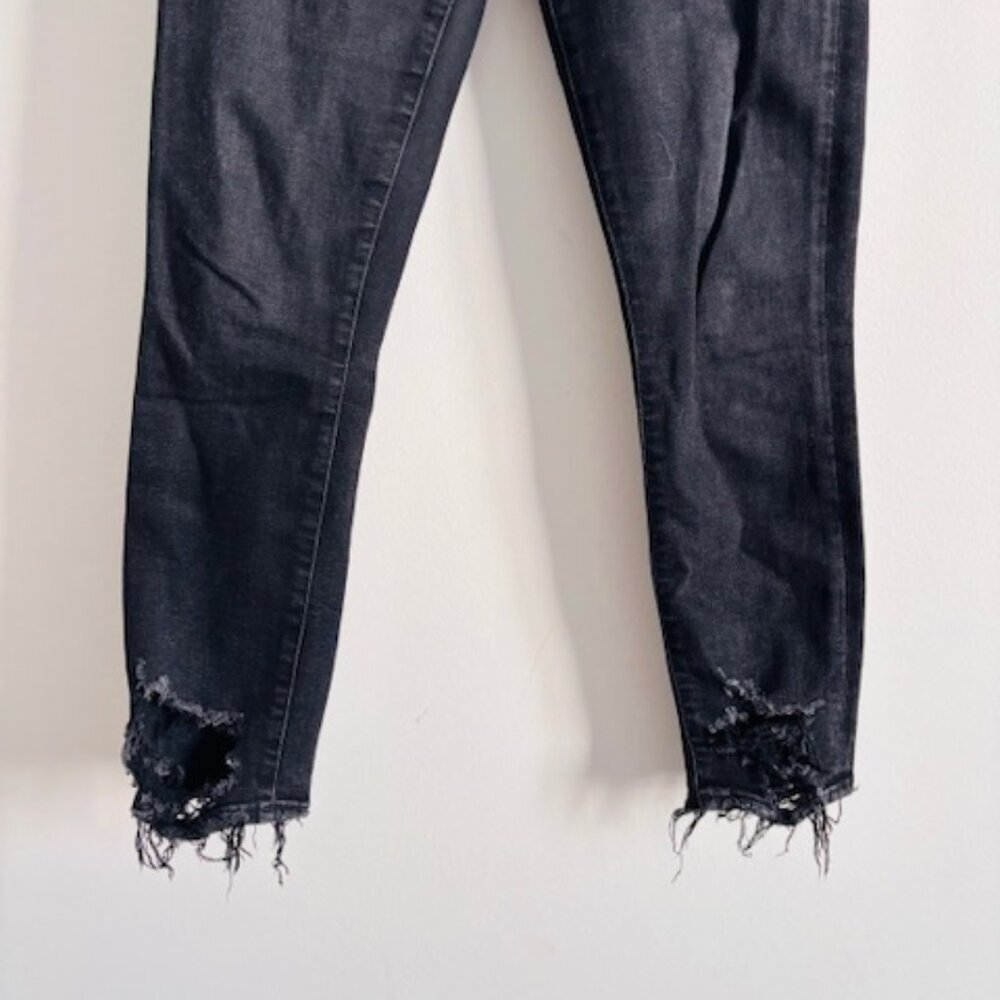 Agolde Distressed Staight Leg Jeans - Black size 27 - Picture 4 of 7